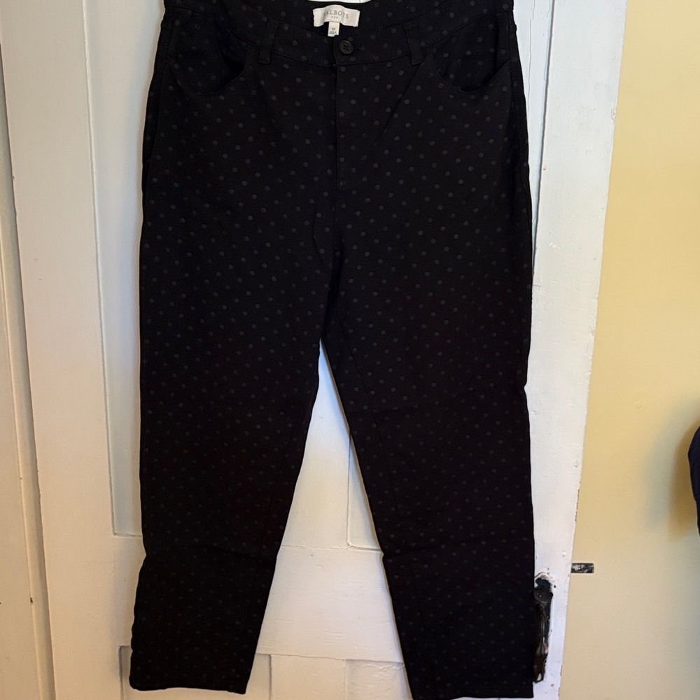 Talbots Black Polka Dot Pants